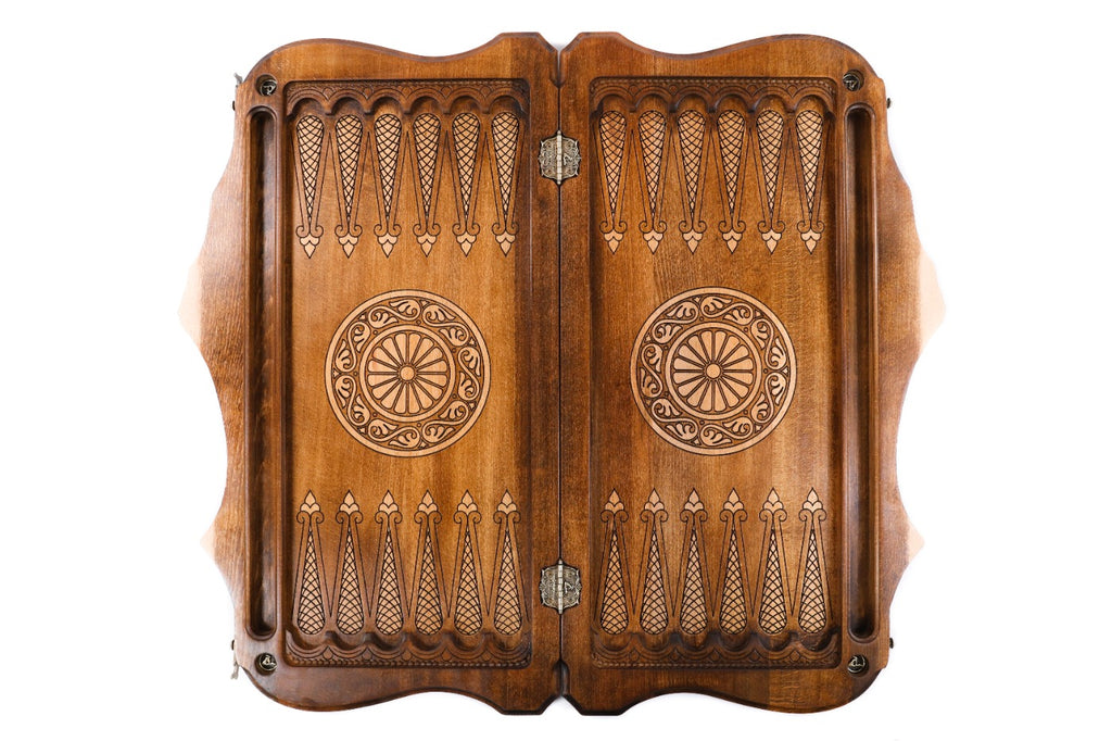 Handmade Wooden Backgammon Set with Deer and Ararat Outline, 60 cm - photo 12