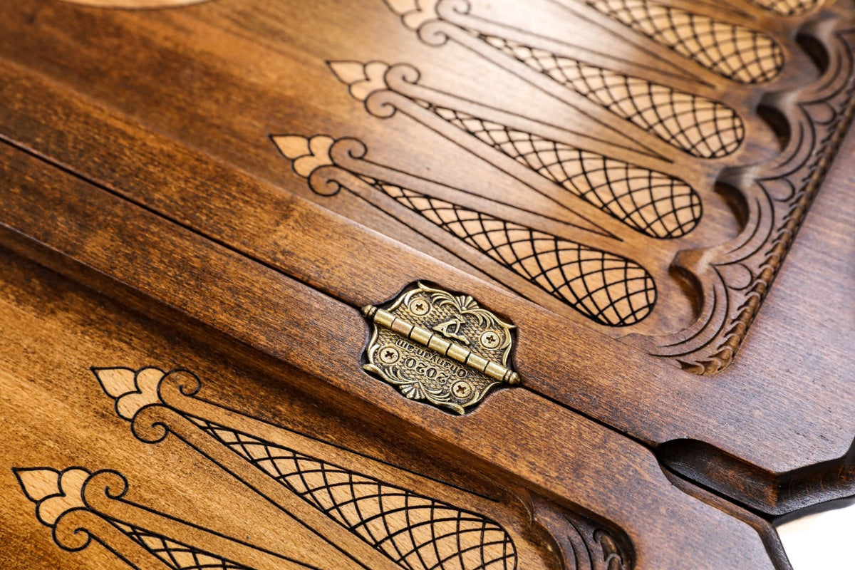 Handmade Wooden Backgammon Set with Deer and Ararat Outline, 60 cm - photo 10