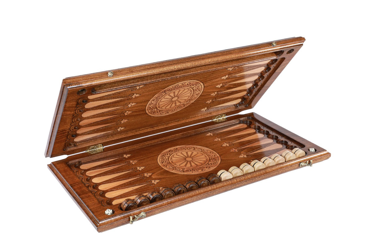 Handmade Wooden Backgammon Set with Argentine Coat of Arms, 60 cm - photo 6