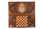Handmade Wooden Backgammon Set with Argentine Coat of Arms, 60 cm - photo 12