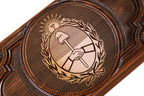 Handmade Wooden Backgammon Set with Argentine Coat of Arms, 60 cm - photo 2
