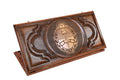 Handmade Wooden Backgammon Set with Argentine Coat of Arms, 60 cm (Model 11517)