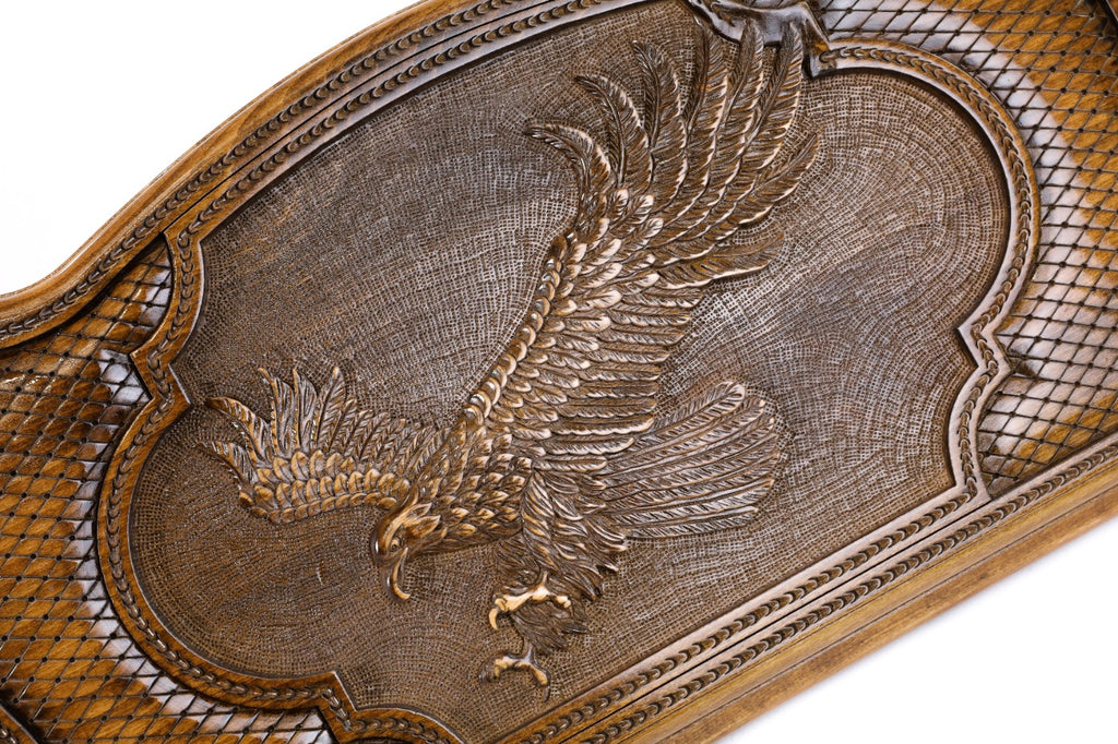 Handmade Wooden Backgammon Set with Eagle, 60 cm - photo 2