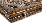 Handmade Wooden Backgammon Set with Russian Coat of Arms, 60 cm - photo 7