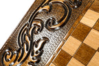 Handmade Wooden Backgammon Set with Russian Coat of Arms, 60 cm - photo 9