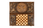 Handmade Wooden Backgammon Set with Russian Coat of Arms, 60 cm - photo 11