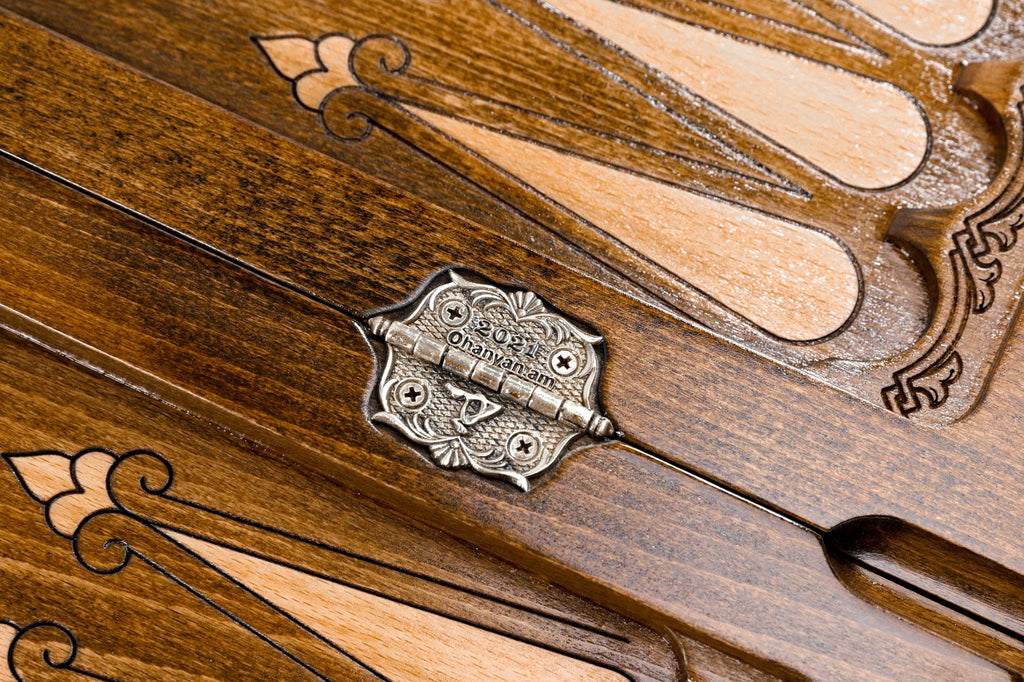 Handmade Wooden Backgammon Set, Classic Board, 60 cm - photo 10