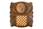Handmade Wooden Backgammon Set with Lion, 60 cm - photo 11