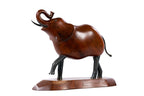 Hand-Carved Wooden Elephant Sculpture - photo 4