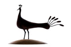 Hand-Carved Wooden Peacock Sculpture - photo 7