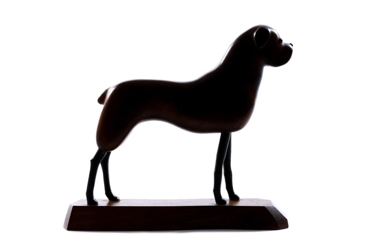 Hand-Carved Wooden Dog Sculpture - photo 9