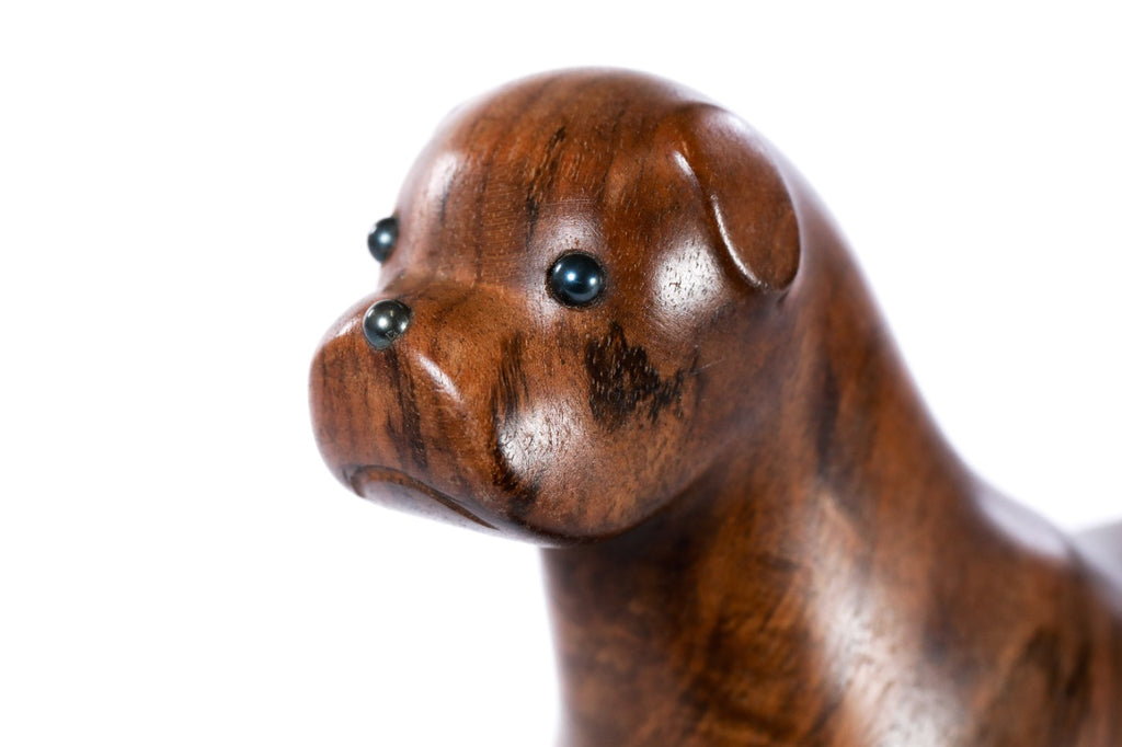 Hand-Carved Wooden Dog Sculpture - photo 8