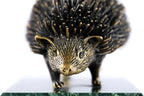 Handmade Bronze and Marble Hedgehog Sculpture - photo 7