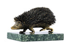 Handmade Bronze and Marble Hedgehog Sculpture - photo 4