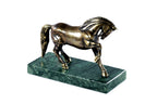 Handmade Bronze and Marble Horse Sculpture - photo 2