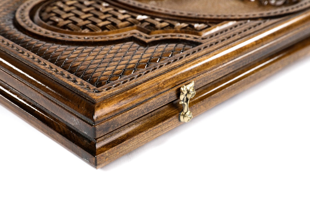 Handmade Wooden Backgammon Set with Scorpio Zodiac Sign, 60 cm - photo 8