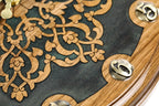 Handmade Walnut Wall Clock with Uzbek Ornament and Armenian Ornament, 30 cm - photo 4