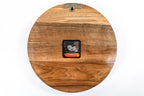Handmade Walnut Wall Clock with Uzbek Ornament and Armenian Ornament, 30 cm - photo 8