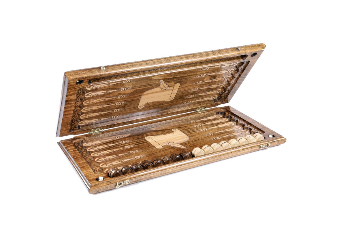 Handmade Wooden Backgammon Set with Armenian Alphabet, 60 cm - photo 5