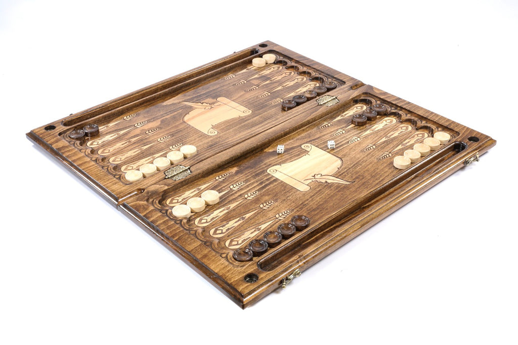 Handmade Wooden Backgammon Set with Armenian Alphabet, 60 cm - photo 3