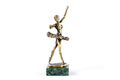Handmade Bronze and Marble Ballerina Sculpture