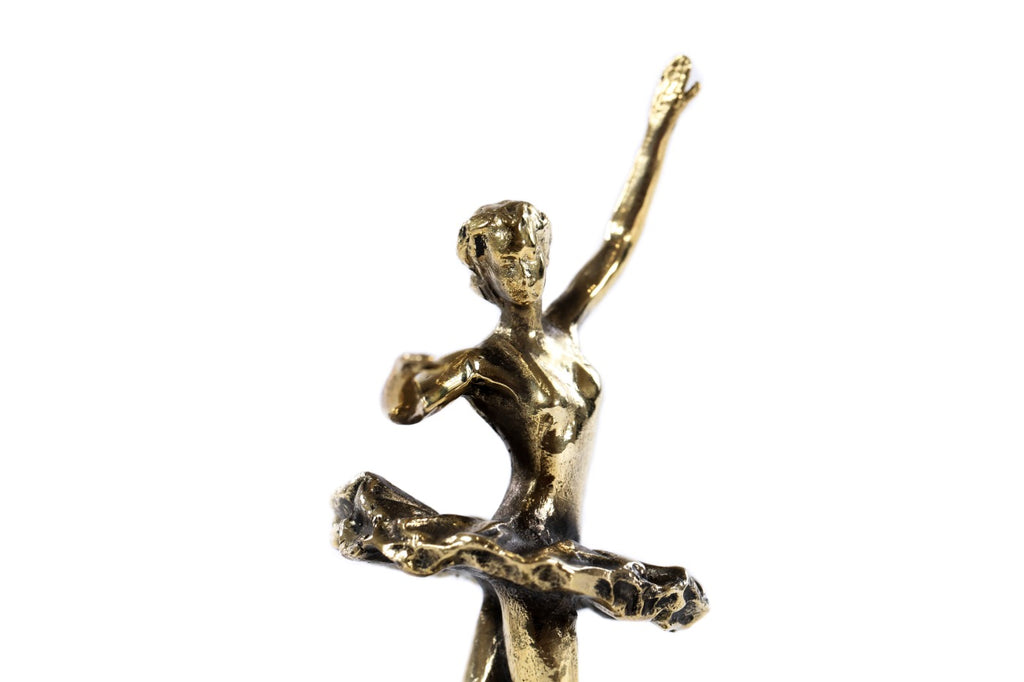 Handmade Bronze and Marble Ballerina Sculpture - photo 2
