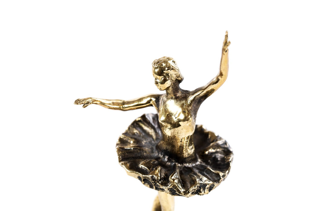 Handmade Bronze and Marble Ballerina Sculpture - photo 5