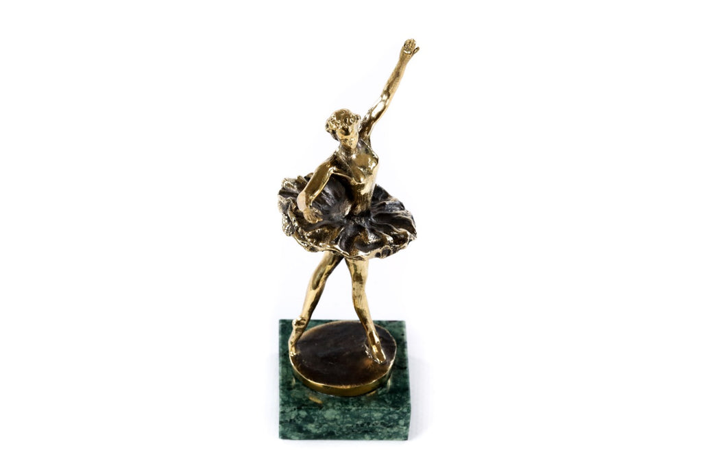 Handmade Bronze and Marble Ballerina Sculpture - photo 6