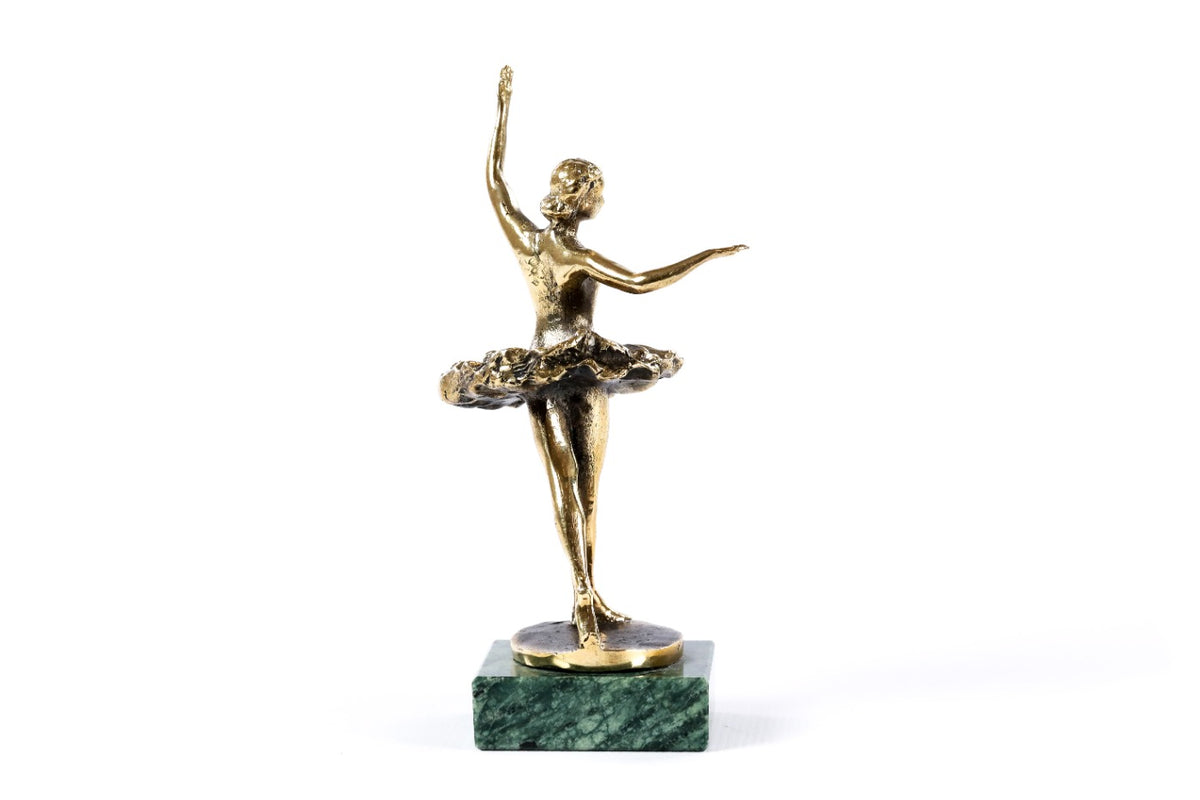 Handmade Bronze and Marble Ballerina Sculpture - photo 7