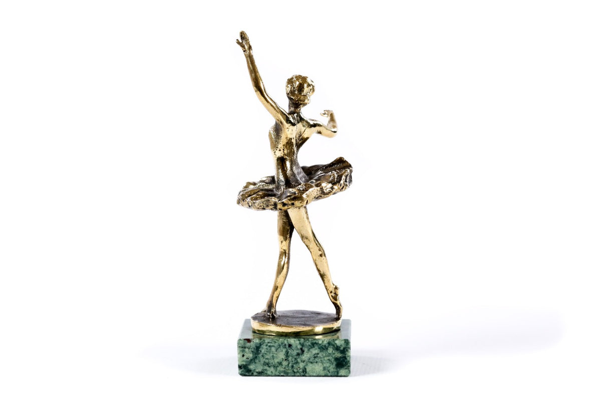 Handmade Bronze and Marble Ballerina Sculpture - photo 4