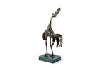 Handmade Bronze and Marble Cock Sculpture - photo 4