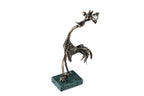 Handmade Bronze and Marble Cock Sculpture - photo 5