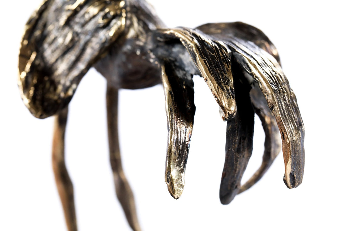 Handmade Bronze and Marble Cock Sculpture - photo 7