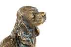 Handmade Bronze and Marble Puppy Spaniel Sculpture - photo 6