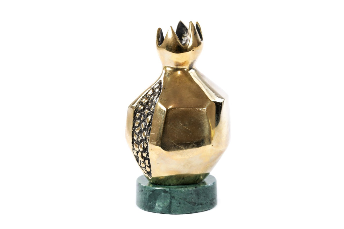 Handmade Bronze and Marble Pomegranate Sculpture - photo 3