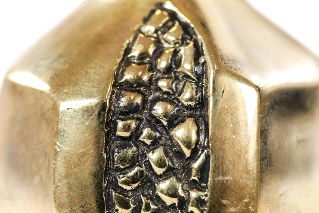 Handmade Bronze and Marble Pomegranate Sculpture - photo 5
