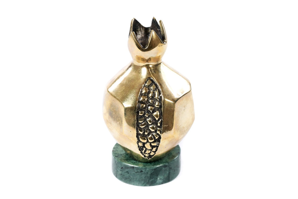 Handmade Bronze and Marble Pomegranate Sculpture - photo 6