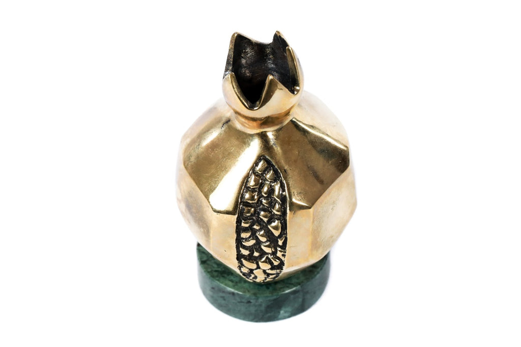 Handmade Bronze and Marble Pomegranate Sculpture - photo 7