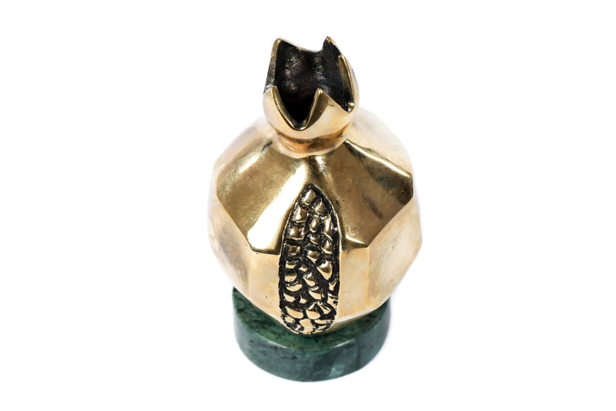 Handmade Bronze and Marble Pomegranate Sculpture - photo 7