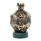 Handmade Bronze and Marble Pomegranate Sculpture (Model 10443)