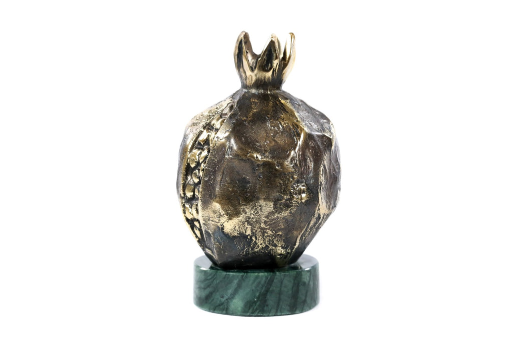 Handmade Bronze and Marble Pomegranate Sculpture - photo 4