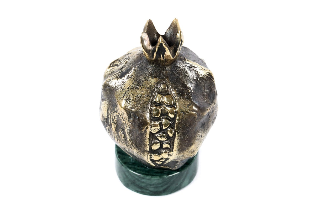 Handmade Bronze and Marble Pomegranate Sculpture - photo 6