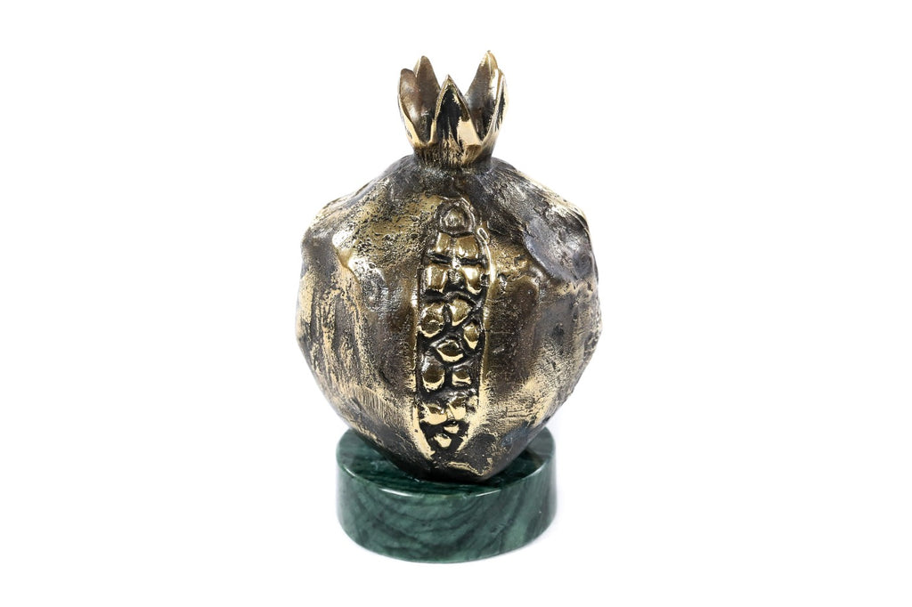 Handmade Bronze and Marble Pomegranate Sculpture - photo 7