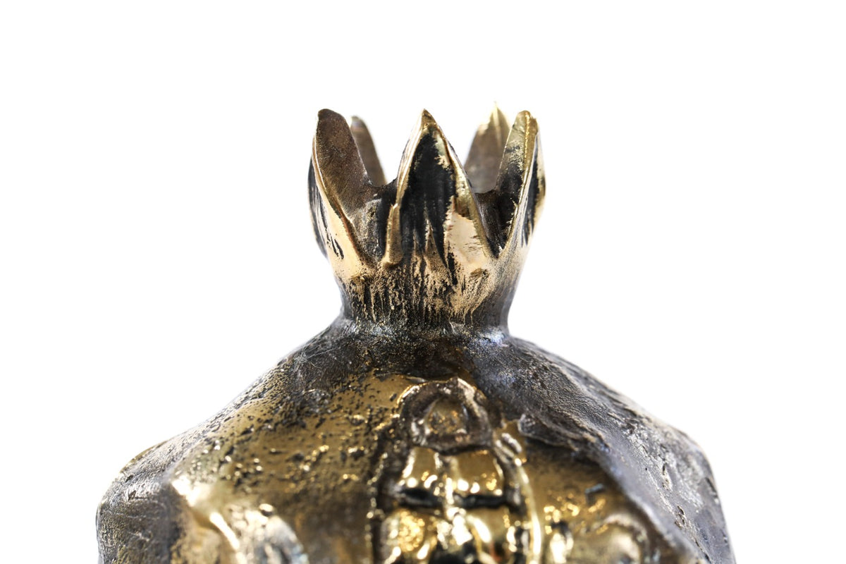 Handmade Bronze and Marble Pomegranate Sculpture - photo 3
