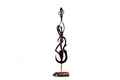 Hand-Carved Wooden Violin-girl Sculpture