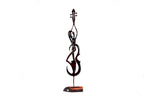 Hand-Carved Wooden Violin-girl Sculpture