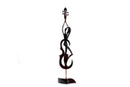 Hand-Carved Wooden Violin-girl Sculpture - photo 4