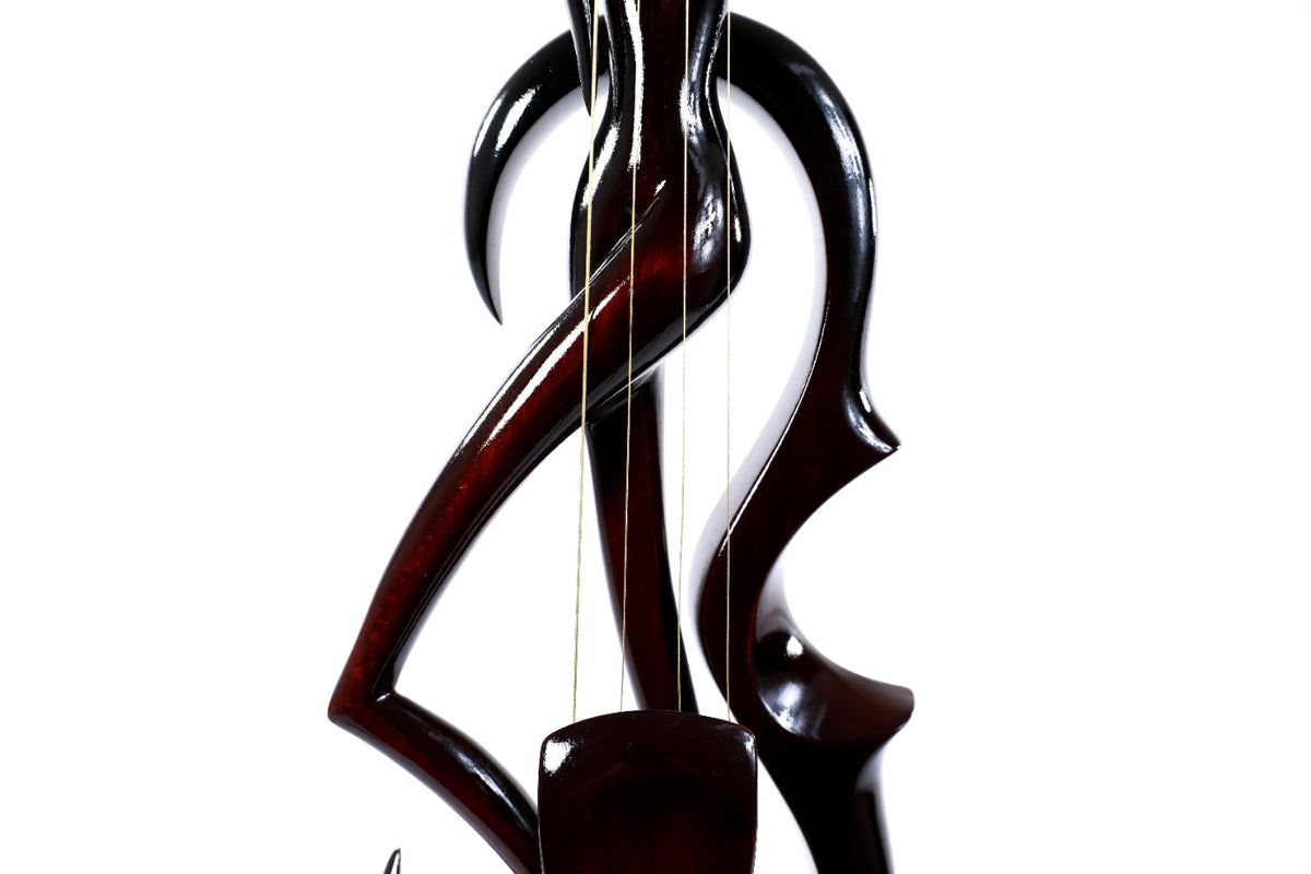 Hand-Carved Wooden Violin-girl Sculpture - photo 6