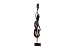 Hand-Carved Wooden Violin-girl Sculpture - photo 7