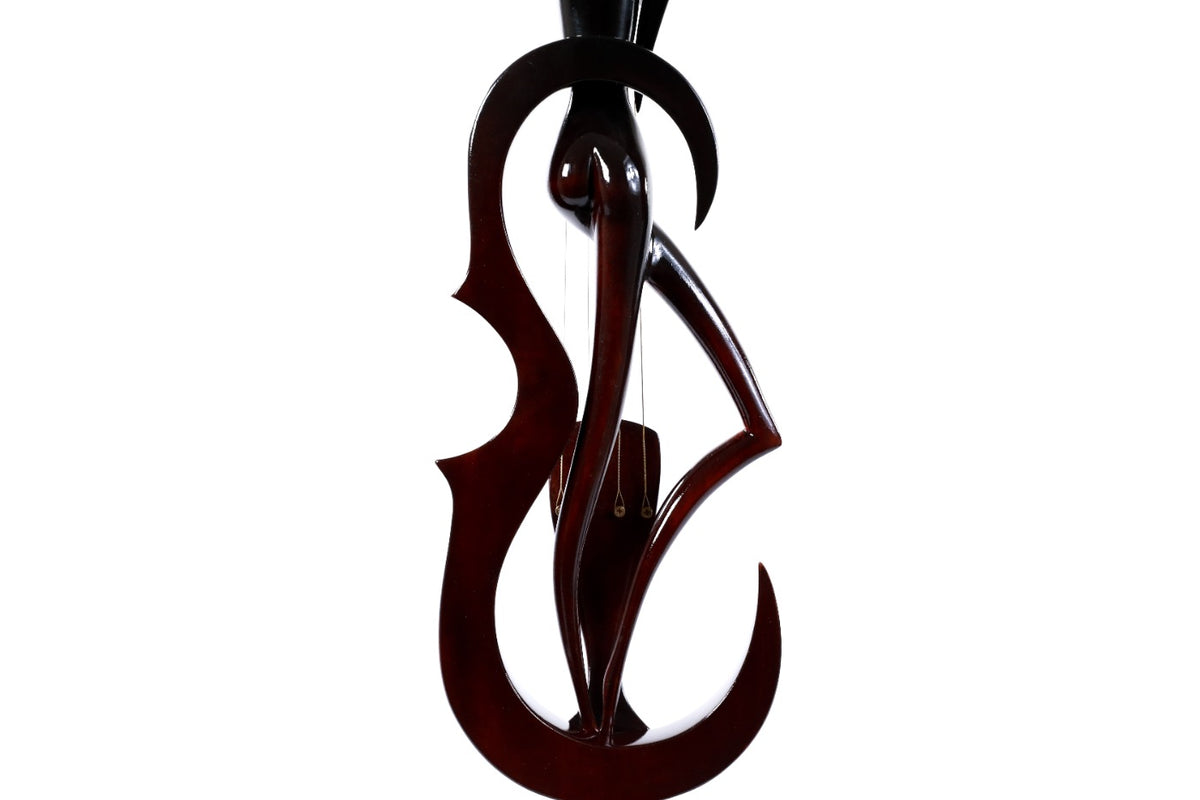 Hand-Carved Wooden Violin-girl Sculpture - photo 8